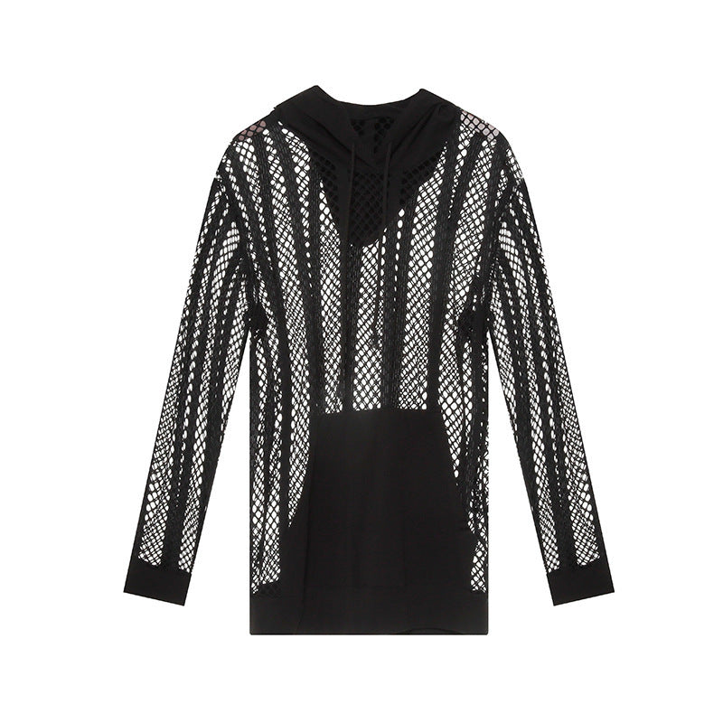 Damen Sportlicher Kapuzenpullover mit Luftmesh von R&B