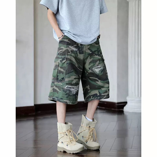 Herren Cargo-Shorts mit robustem Camouflage-Design und vielseitigen Taschen R&B