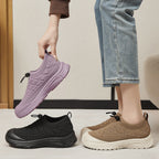 Damen Sportliche Slip-On Sneakers mit flexiblem Strickoberteil R&B