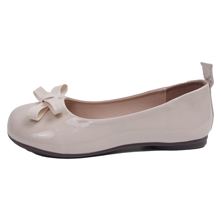 Damen elegante Lackleder-Pumps mit dekorativer Schleife R&B