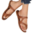 Damen Riemensandalen mit modischem Schnitt und bequemer Sohle R&B