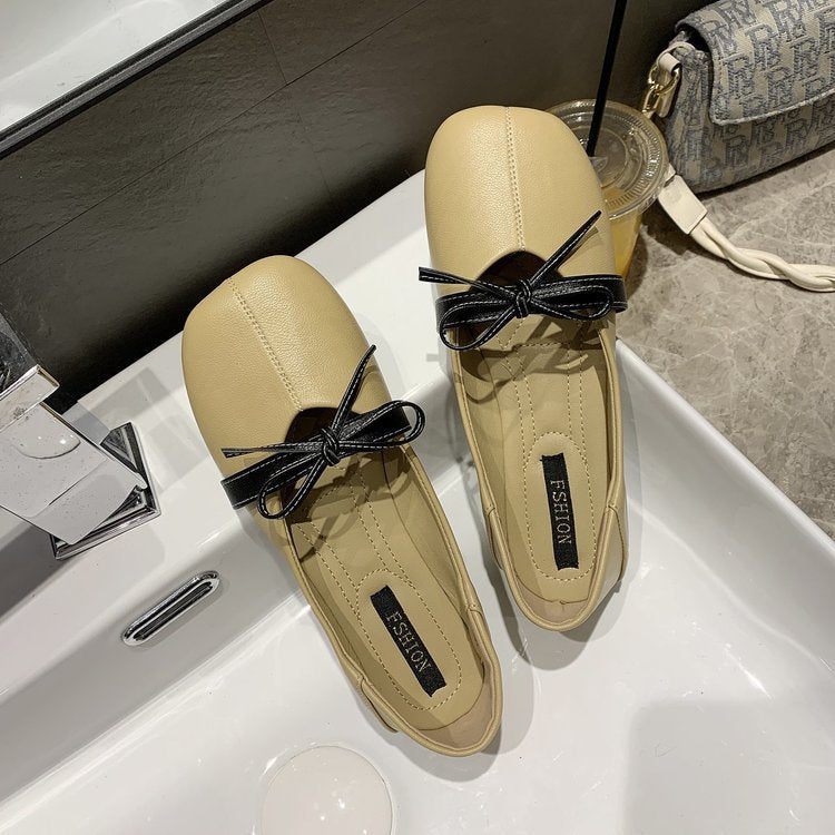 Damen elegante Ballerinas mit dekorativem Schleifenakzent R&B
