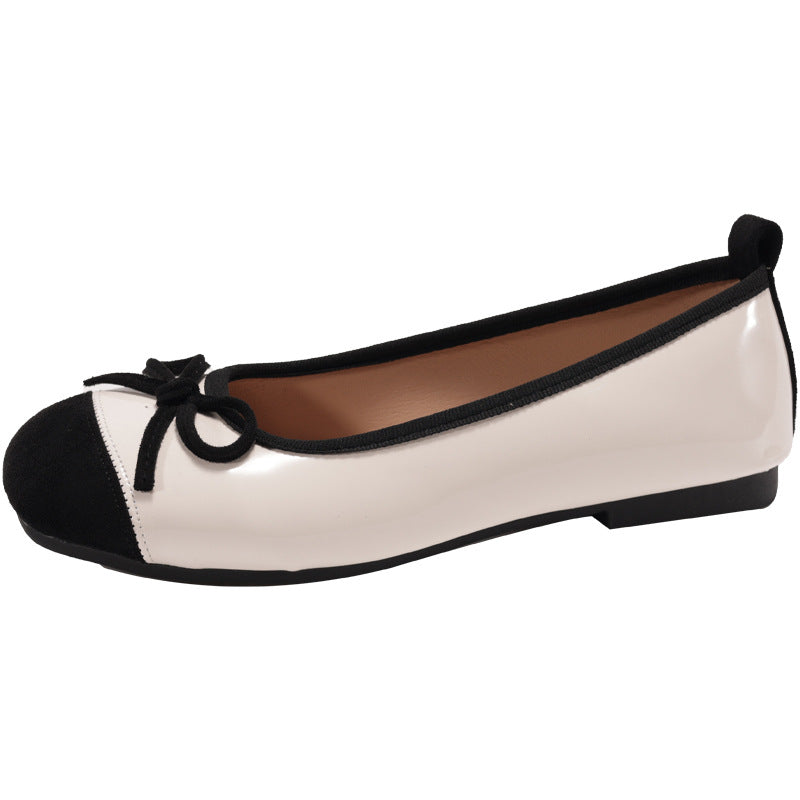 Damen Ballerinas mit eleganter Schleife und hochwertiger Glanzoberfläche R&B