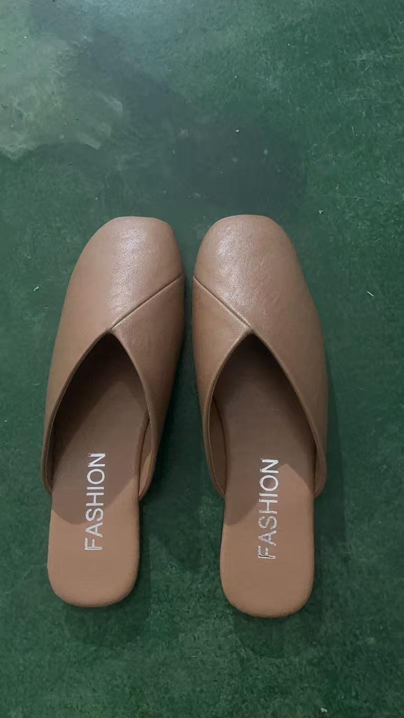 Damen offene Slipper mit modernem Kreuzschnitt und komfortabler Innensohle R&B
