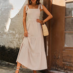 Damen Maxikleid mit verstellbaren Spaghettiträgern R&B