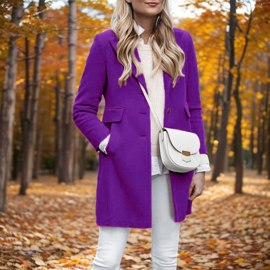 Damen Eleganter Wollmantel R&B