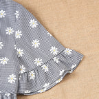 Damen Kurzarm Bluse mit floralem Design und Rüschendetails R&B
