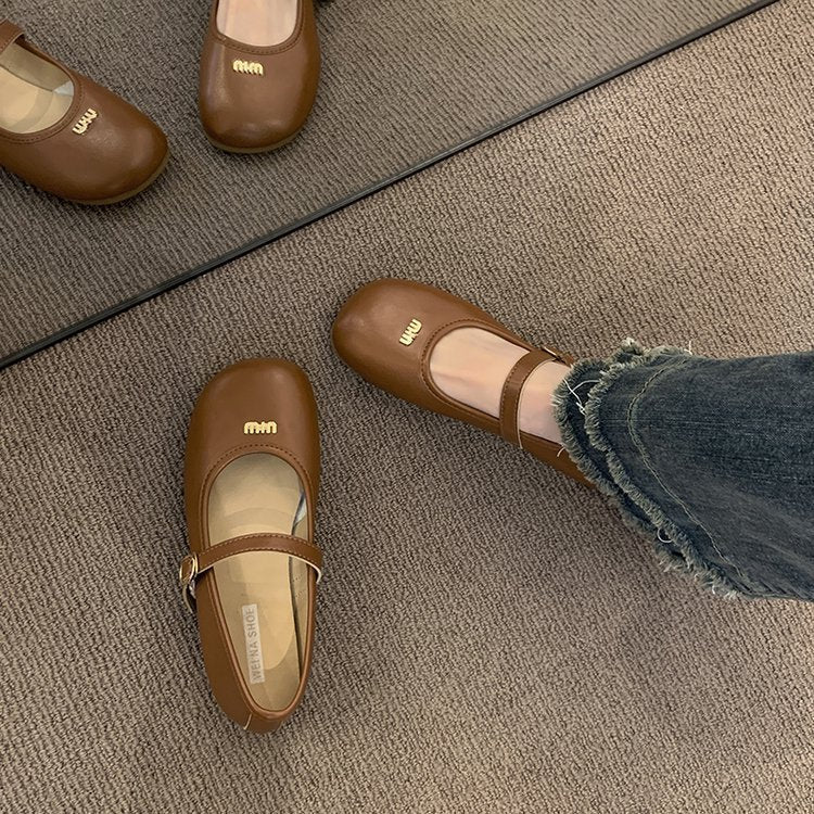 Damen Ballerinas mit modischer Schnallenverzierung und komfortabler Innensohle R&B