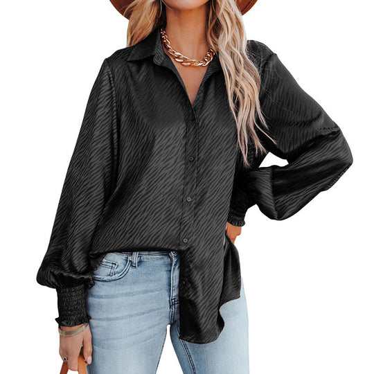Damen Elegante Bluse mit Raffungen und lässigem Schnitt R&B