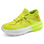 Damen Sportliche Strick-Laufschuhe mit flexiblem Schaft und rutschfester Sohle