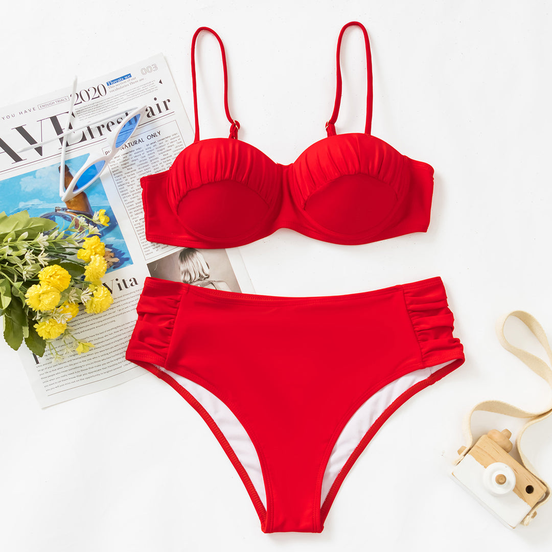Damen Push-Up-Bikini mit Rüschendetails R&B