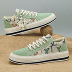 Damen Trendige und bequeme Sneakers mit geflochtenem Sohlenrand R&B