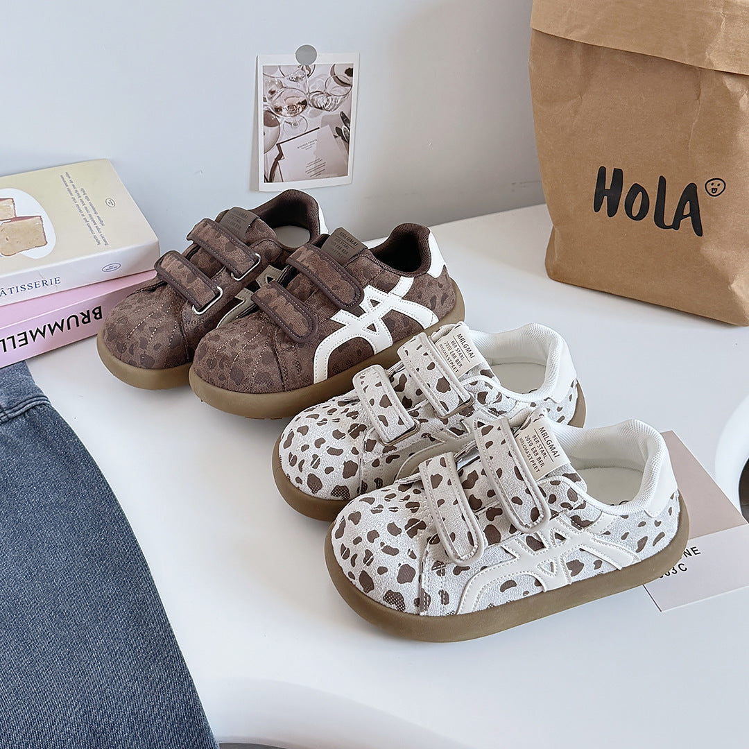 Damen Modische Sneaker mit Klettverschluss und tierischem Design