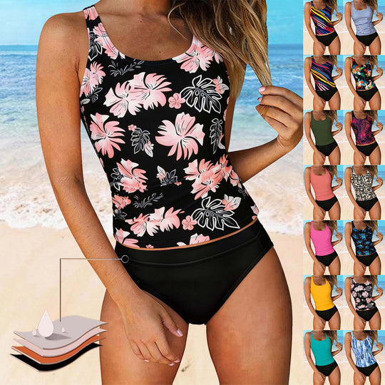 Damen Bikiniset mit floralem Oberteil und klassischem Unterteil R&B