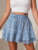 Damen trendiger Luftiger Rock mit Blumenmuster R&B