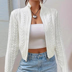 Damen Strickjacke mit Zippverschluss und raffinierter Struktur R&B