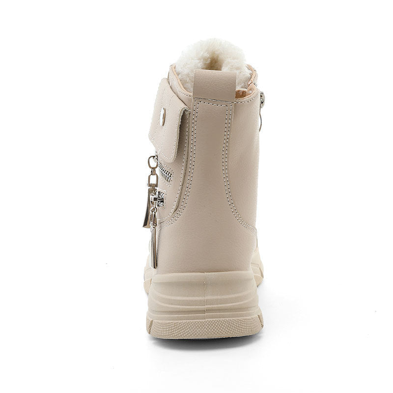 Damen modische High-Top Sneakers mit seitlichem Reißverschluss und dämpfender Laufsohle R&B