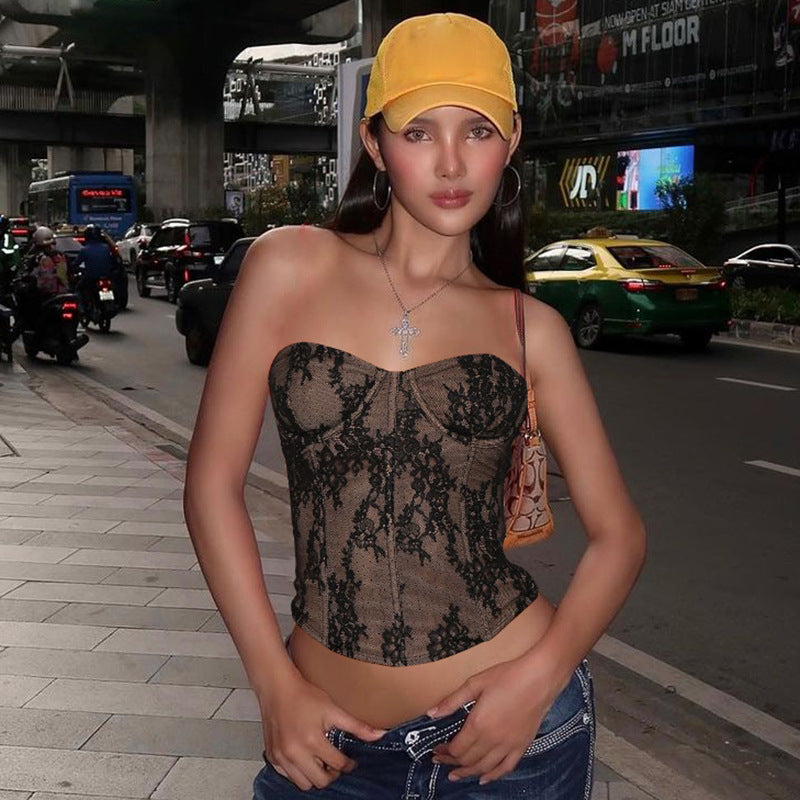 Damen Spitzen-Corsage R&B