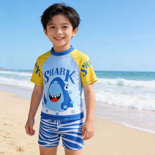 Jungen UV-Schutz Schwimmanzug mit kurzen Ärmeln R&B