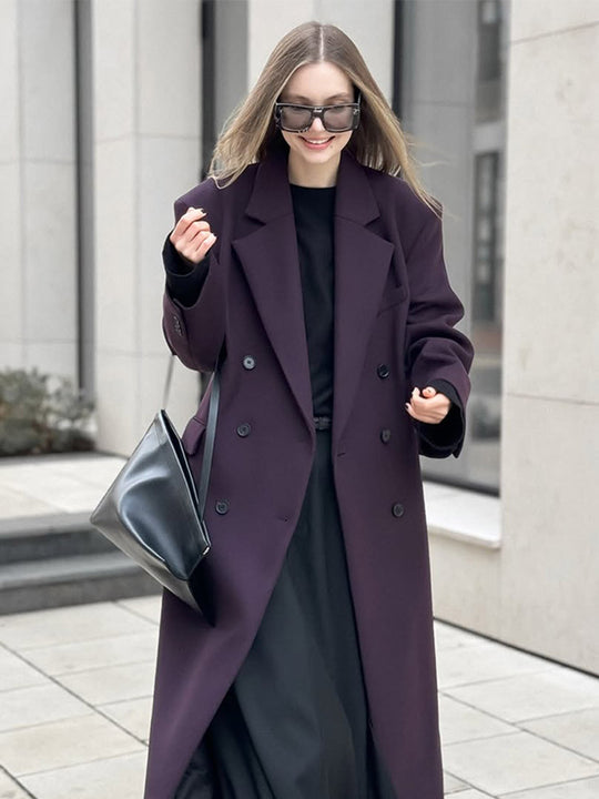 Damen Oversized Trenchcoat mit langen Ärmeln und modernem Schnitt R&B