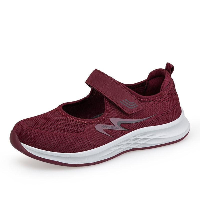 Damen Sportliche Slip-On Sneakers mit verstellbarem Klettverschluss R&B