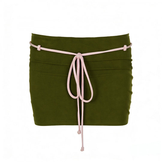 Damen Sportliches Top und Minirock-Set mit verstellbarem Bund R&B