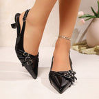 Damen Slingback-Pumps mit elegantem Riemen und hochwertigem Glanz R&B
