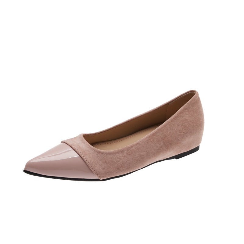 Damen elegante Ballerinas mit geschmackvollem Lack- und Veloursledermix R&B