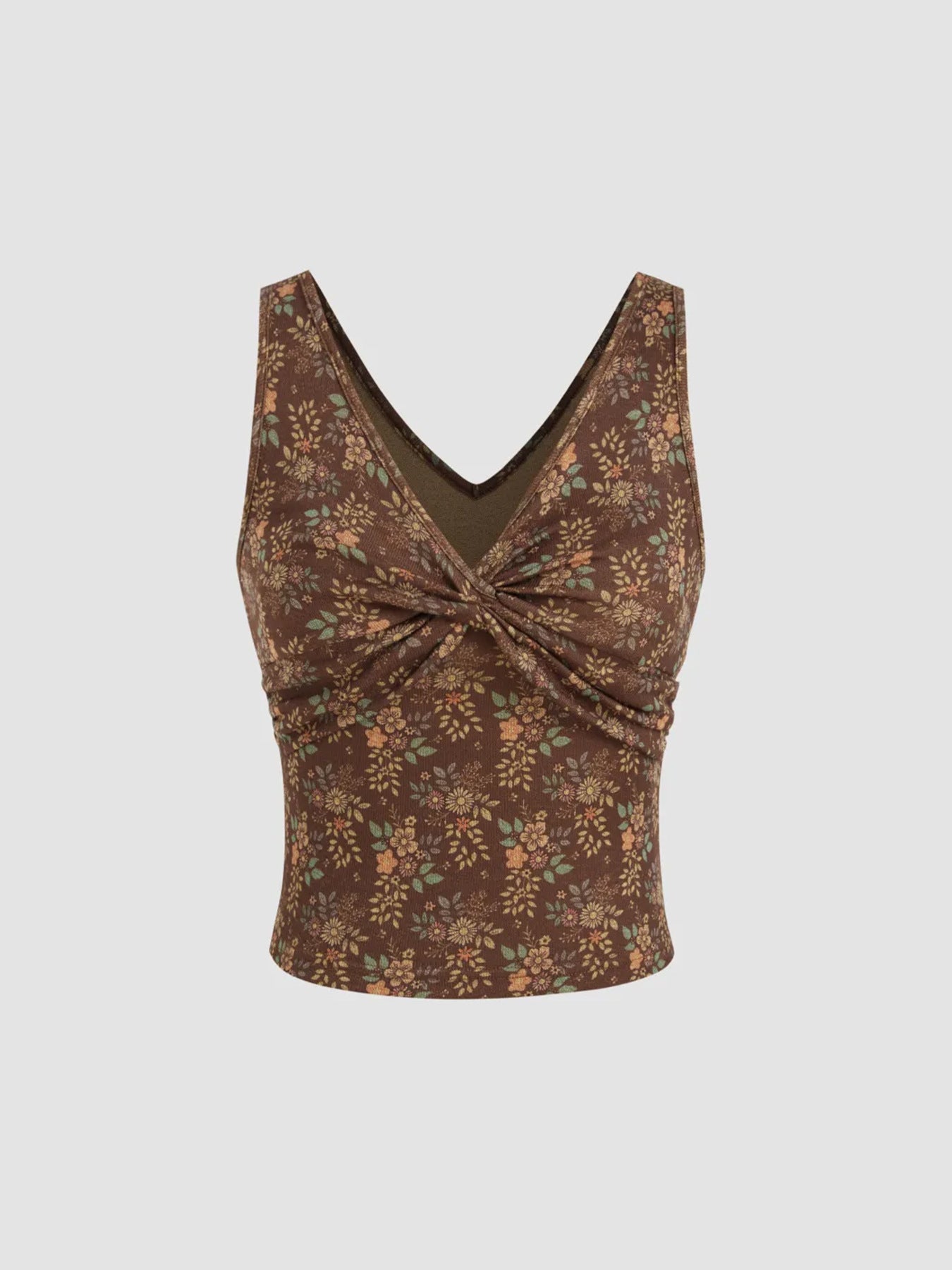 Damen Dekoratives Floral Top mit Raffungen R&B