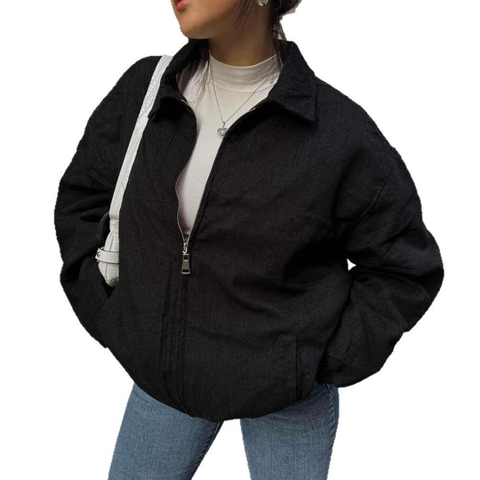 Damen Lässige Oversized-Jacke mit praktischen Taschen und elegantem Schnitt R&B
