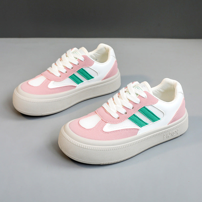 Damen modische Plateau-Sneaker mit atmungsaktiver Oberflächenstruktur und dämpfendem Sohlenprofil R&B