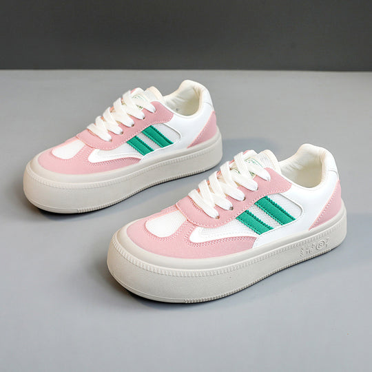 Damen modische Plateau-Sneaker mit atmungsaktiver Oberflächenstruktur und dämpfendem Sohlenprofil R&B