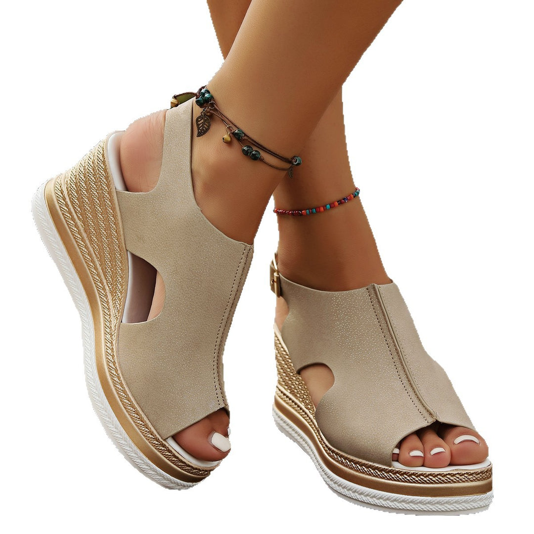 Damen Wedge-Pantoletten mit floralem Design und komfortablem Fußbett R&B 1782111804