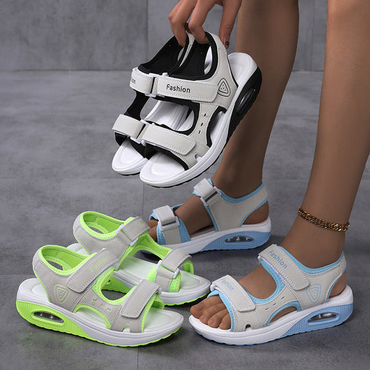Damen Sportliche Sandalen mit ergonomischer Unterstützung und verstellbarem Klettverschluss R&B