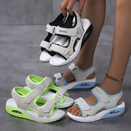 Damen Sportliche Sandalen mit ergonomischer Unterstützung und verstellbarem Klettverschluss R&B