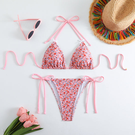 Damen Blumiger Triangel-Bikini R&B