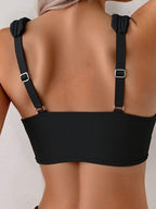 Damen Bandeau-Bikini mit breiten Trägern