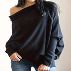 Damen lässiger Schal-Pullover