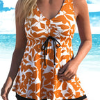 Damen Tankini-Set mit floralen Akzenten und bequemen Shorts R&B