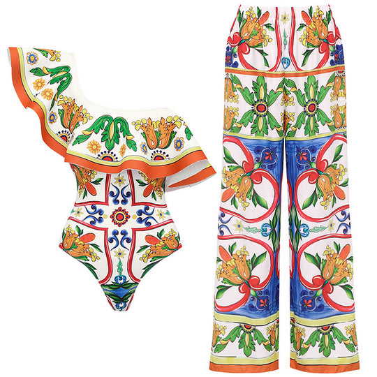 Damen Bikini-Top und Wickelrock Set R&B