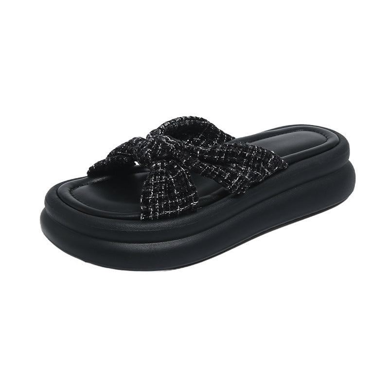 Damen Bequeme Slippers mit modischem Schleifen-Design R&B