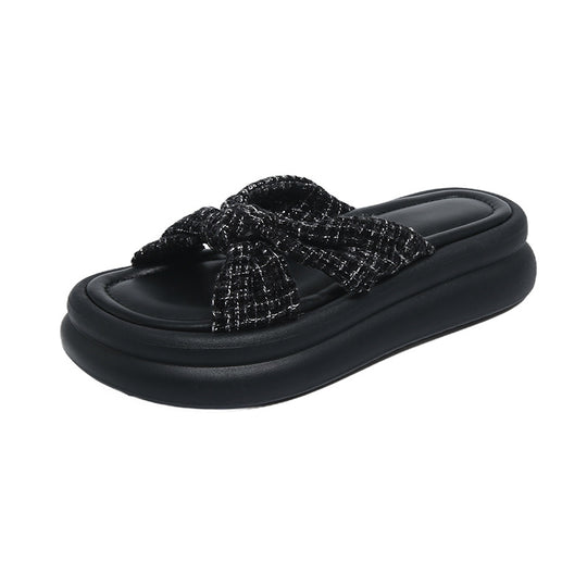 Damen Bequeme Slippers mit modischem Schleifen-Design R&B