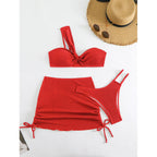 Damen Bikini-Set mit elegantem Wickelrock und modischem Oberteil R&B