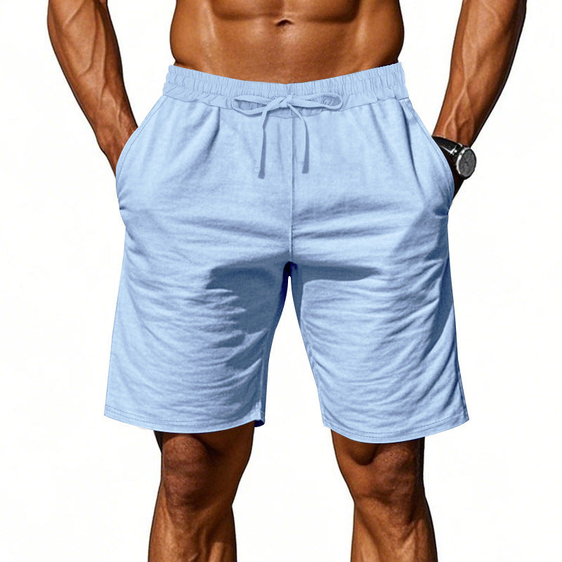 Herren nan lässige Baumwollmix Freizeitshorts mit elastischem Bund und Seitentaschen R&B
