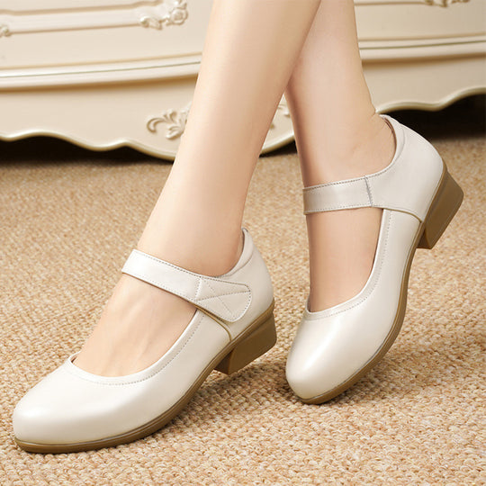 Damen Mary Jane Ballerinas mit verstellbarem Riemen und bequemem Fußbett R&B