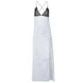 Damen Elegantes Spitzen-Maxikleid mit tiefem Schlitz und Spaghetti-Trägern R&B