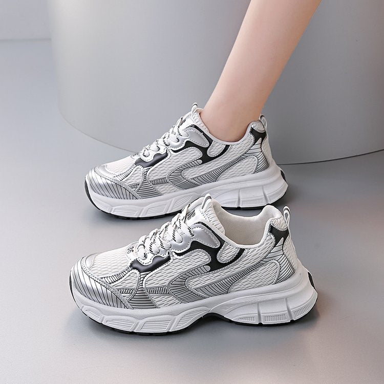 Damen sportliche Laufschuhe mit atmungsaktiver Mesh-Oberfläche und dämpfender Sohle R&B