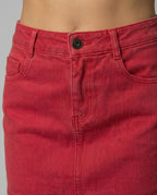 Retro Denim Minirock Gerade Passform Baumwolle Herbst Winter Rock