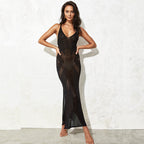 Damen elegantes Strickmaxikleid mit faszinierenden Cut-Out-Details R&B