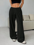 Damen Weit geschnittene Stoffhose mit elastischem Bund und komfortablem Schnitt R&B